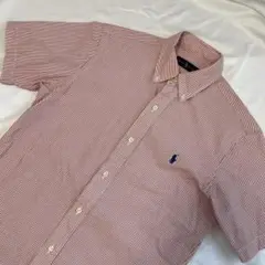 【美品✨】ラルフローレン　シアサッカー半袖シャツ ストライプ