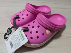 【新品未使用】タグ付 18.5cm crocsクロックス サンダル ピンク