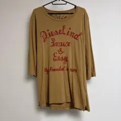 ディーゼル DIESEL 七分袖カットソー　刺繍　Lサイズ