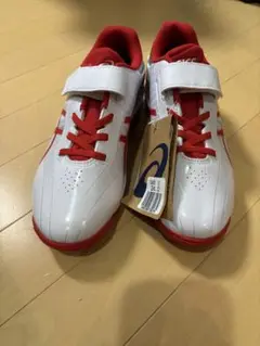 ASICS スパイクシューズ 24.0cm ホワイト/レッド