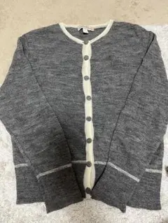 【美品】HUMAN WOMAN カーディガン 濃グレー