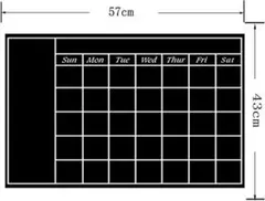 ブラックボード 黒板DIYカレンダー 着脱可能なPVC壁貼り 枠無し