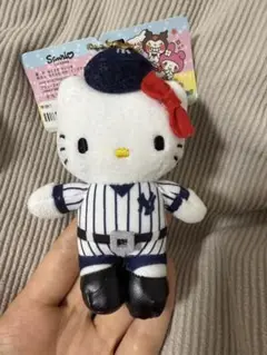ハローキティ 野球大谷翔平　ぬいぐるみキーホルダーマスコット