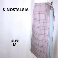C369【u0026.NOSTALGIA】ロング巻き風スカート size M