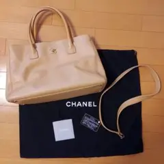 CHANEL シャネル エグゼクティブトート バッグ 保存袋 ベージュ
