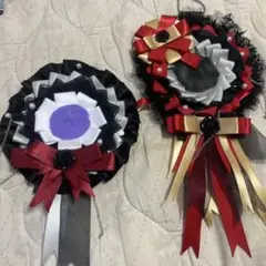 ハンドメイドロゼット2個