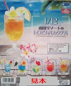 (管CP0172)カプセルガチャ「1／12南国リゾートのトロピカルカクテル」5種