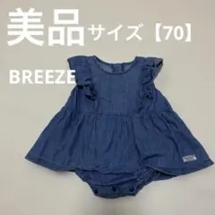 BREEZE デニムロンパース　タンクトップ　70 夏