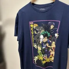 僕のヒーローアカデミア キャラクタープリント 半袖Ｔシャツ ネイビー