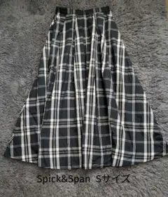 Spick&Span フレアロングタフタスカート Sサイズ チェック