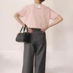 サンプル品カップケーキ柄半袖Tシャツレディースゆったりコットン100%透けにくい
