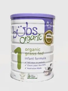 Bubs Organic グラスフェッド800g10〜6ヶ月用　2缶セット