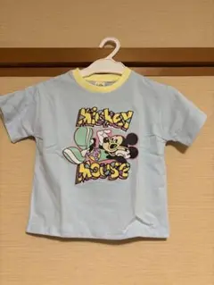 ミッキーマウス Tシャツ 水色 90