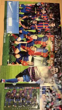 FC Barcelona 両面ポスター 3枚 クリアファイル
