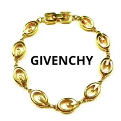 超希少 80s GIVENCHY ゴールド ブレスレット Gロゴ ヴィンテージ