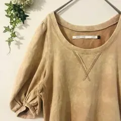【ara ara】コットン　タイダイ柄　バルーンスリーブ　オーバーサイズ　丈長め
