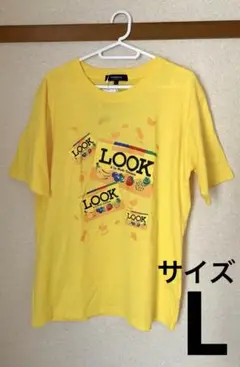 【美品】企業コラボ LOOK チョコレート Tシャツ ユニセックスLサイズ