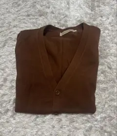 茶色カーディガン