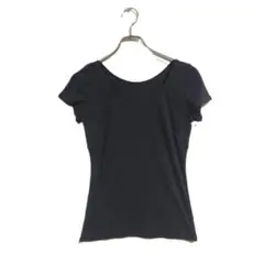 半袖Tシャツ ブラック XL 綿 ストレッチ 薄手 Vネック インナー おしゃれ