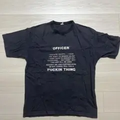 プリント入りダークグレーTシャツ