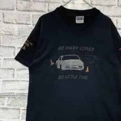 USA製90sヴィンテージTシャツ！シングルステッチ　ブラック半袖古着M728
