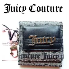 Juicy Couture ロゴ ブラック 三つ折り ミニウォレット お財布 黒