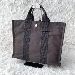 美品✨HERMES エルメス エールラインPM トートバッグ キャンバス グレー