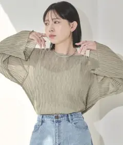 シフォン シアー ブラウス