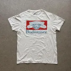 Budweiser Tシャツ ロゴプリント ビール 古着 白S