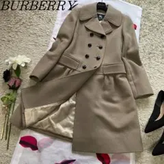 【美品】BURBERRY LONDONロングコート ダブルボタン グレージュ38