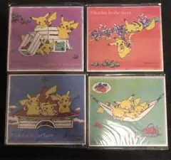 【4点セット】ポケモン　ART色紙　ミニ色紙　当時物　ピカチュウ　インザファーム