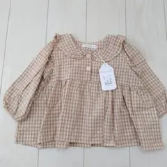 《新品・未使用》 バースデイ mamaraku チェック ブラウス 95cm