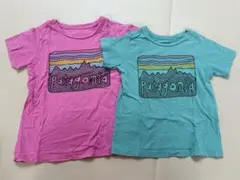 Patagonia Tシャツ 3T ピンク 水色 セット