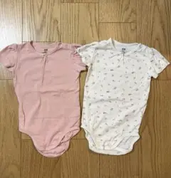 H&M オーガニックコットン ロンパース 2枚セット 90 美品