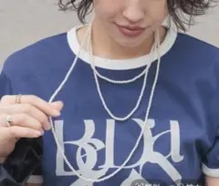 美品【eL+1】extra long necklace パール おねさん 巾着