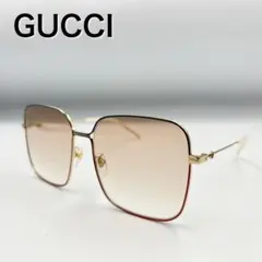 美品 GUCCI サングラス GG0443S 度なし スクエア シェリー