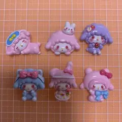【7B】アクセサリー　デコパーツ　６個まとめ売り　ゆめかわ