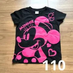 西松屋　ミニーちゃん　半袖Tシャツ　110 黒　女の子