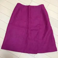 KUMIKYOKU ウール マゼンタ スカート