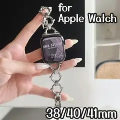 新品 Apple Watch 38/40/41mm メタルバンド シルバー