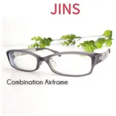 良品 JINS Combination Airframe ジンズ メガネ グレー