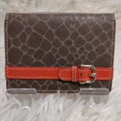 NINARICCI ジラフ柄 パスケース カードケース ブラウン