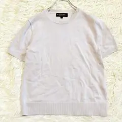 n6732 美品✨ブルックスブラザーズ シルク70%半袖ニット L 薄手 綺麗め