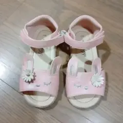 SLAP SLIP 18.0cm 子供 キッズ サンダル ピンク うさぎ