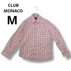 CLUB MONACO 長袖シャツ Mサイズ　メンズ　レッド　フラープリント花柄