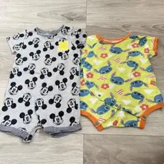 ミッキーマウス　スティッチ柄ロンパース まとめ売り　セット　男の子　女の子