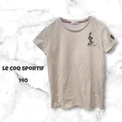 【美品】ルコックスポルティフ ミッキー Tシャツ 140 半袖 トップス 白