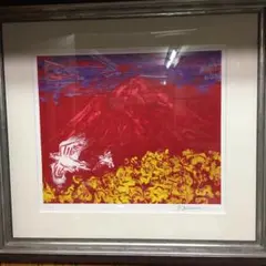 深見東州「おぼろ月夜の白山」大型シルクスクリーン 直筆サイン 絵画 リトグラフ 深見東州「おぼろ月夜の白山」大型シルクスクリーン 直筆サイン