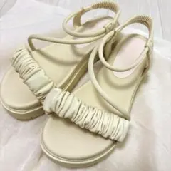 misty woman シャーリングナロースポーツサンダル　M