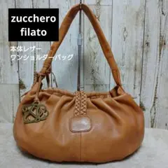 zuccherofilato 本革 編み込みタッセル ワンショルダーバッグ